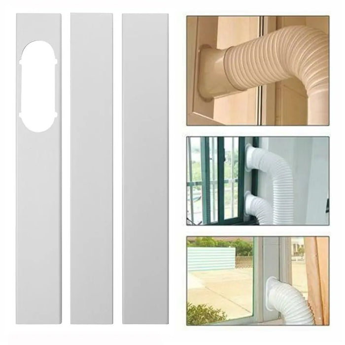 Il più nuovo Kit per finestre portatili piastra di scorrimento adattatore regolabile scudo antivento tubo di scarico connettore tubo accessori per condizionatori d'aria
