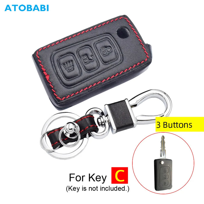 Custodie per chiavi auto in pelle per Great Wall Haval Hover H1 H3 H6 H2 H5 C50 C30 C20R M4 Portachiavi pieghevole a 3 pulsanti Copertura del telecomando