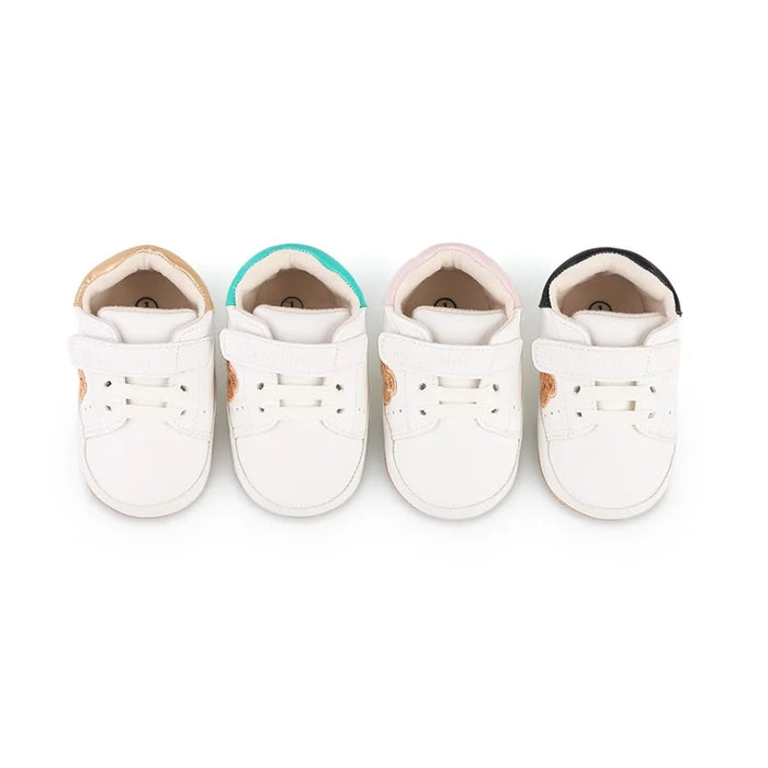 Infant Baby Boys Girls Moccasins Sneakers Bear Embroidery Soft Sole Flat Shoes Prewalker Anti-Slip Shoes First Walker Shoes
