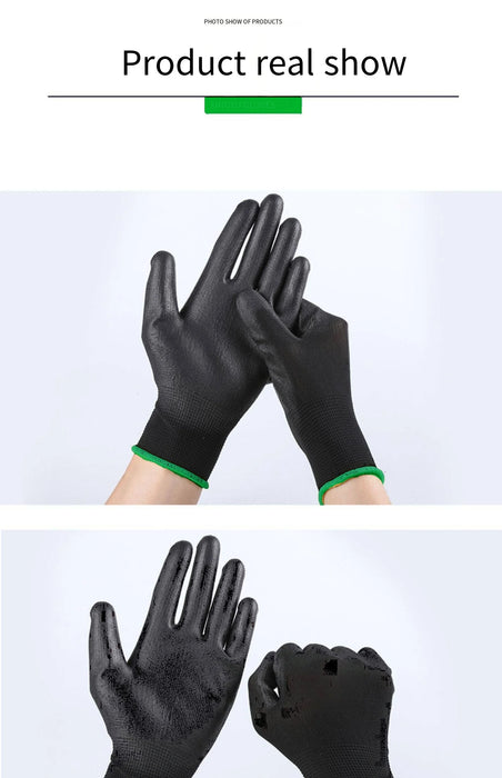 10 paia di guanti di sicurezza durevoli-antiscivolo, resistenti all'usura, protezione ESD per giardinaggio e lavorazione del legno