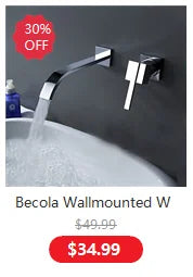 BECOLA Beccuccio per rubinetto a parete Beccucci quadrati e rotondi in ottone cromato/nero Accessori per rubinetti per doccia a cascata