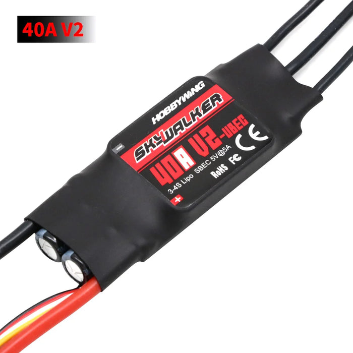 Hobbywing Skywalker 40A 50A 60A 80A 15A 20A 30A 100A 120A V2 regolatore di velocità ESC con UBEC per elicottero RC aeroplani