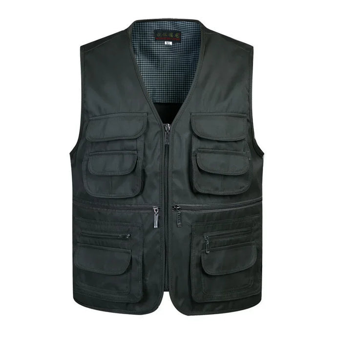 2021 uomo multi-tasca gilet classico maschio senza maniche scarico solido cappotto gilet da lavoro fotografo tattico gilet in rete giacca