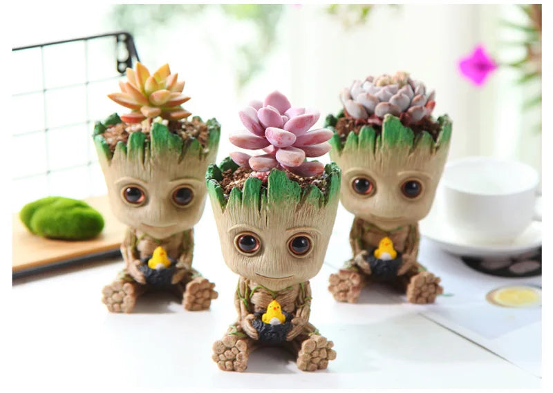 Decorazione della casa Artigianato Modello in miniatura Ufficio Desktop Display Cartoon Groot Figurine Artigianato Decor Albero Uomo Ornamento 5CM