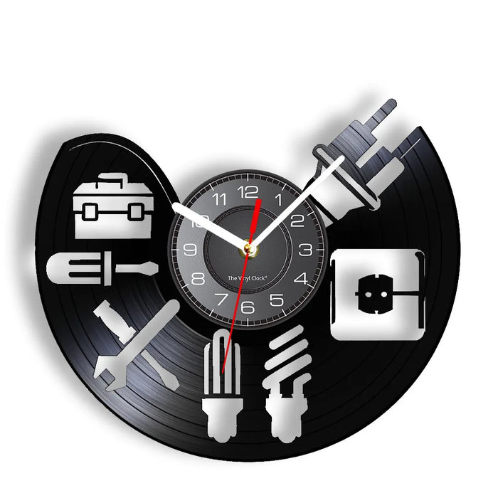 Negozio di riparazione Auto Wall Sign decorativo moderno orologio da parete Auto servizio meccanico officina vinile Record Clock Garage riparatore regalo
