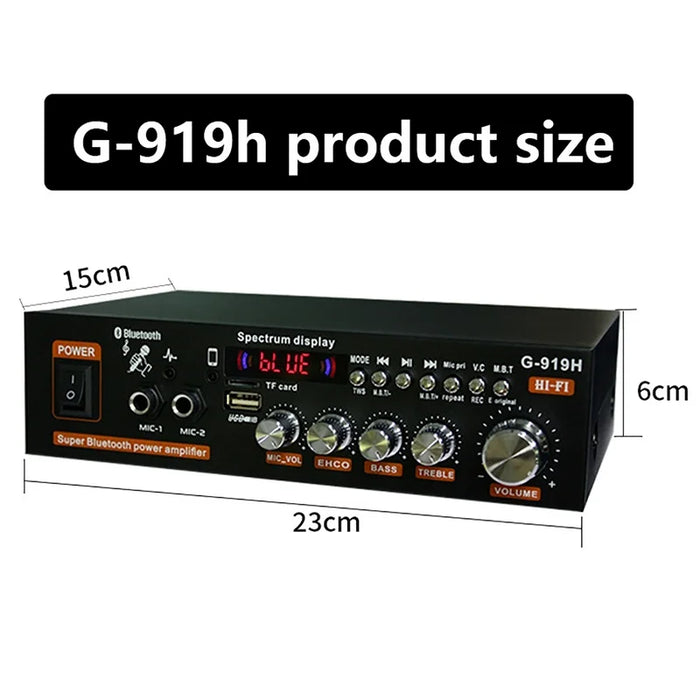 G919H AK45 Bluetooth 5.0 amplificatore Audio 2.0CH amplificatori di potenza Subwoofer amplificatore Audio hi-fi ricevitore amplificatore Stereo FM USB
