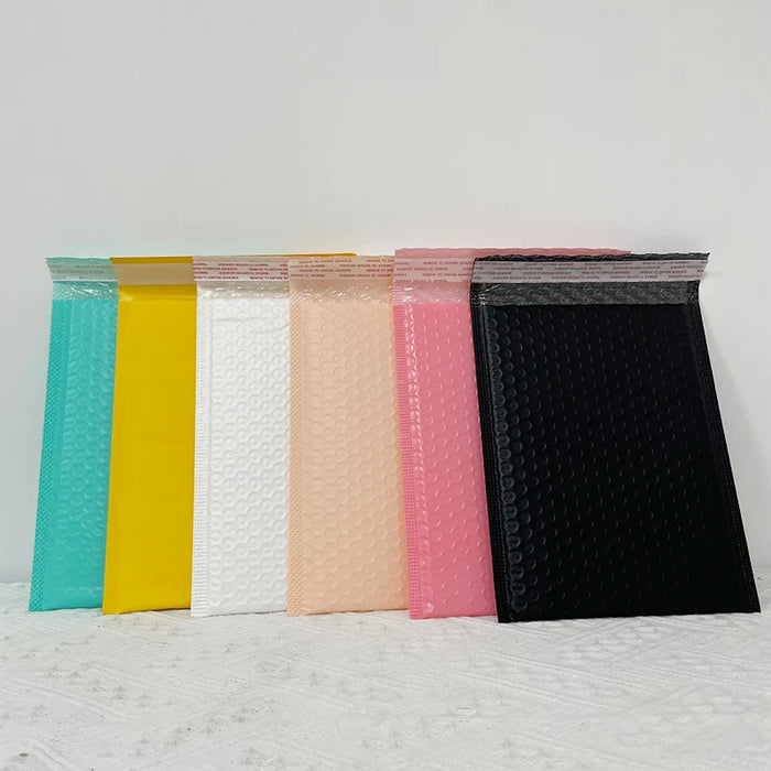 25/50 pz Bubble mailer buste imbottite buste per imballaggio per affari bubble Mailers imballaggio di spedizione sacchetto a chiusura lampo 13x18cm rosa