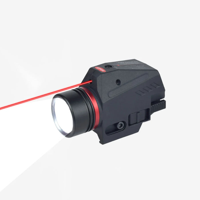 Torcia tattica a LED Mirino laser verde/rosso per mini Glock 17 19 Pistola Pistola leggera Arma Scout Luce per guida Pictinny da 20 mm