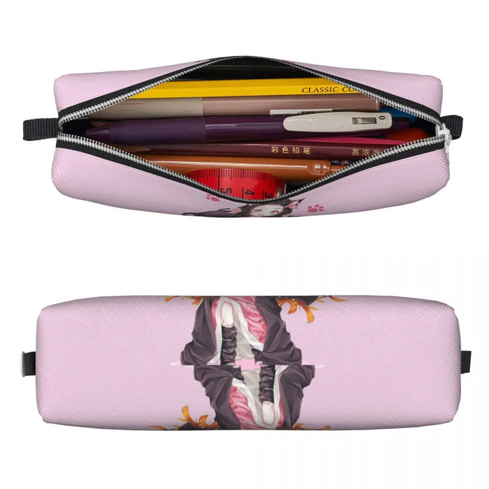 Nezuko astucci per gatti carini Cute Demon Slayer Pen Box Bag studente grande capacità studenti regali per la scuola Pencilcases