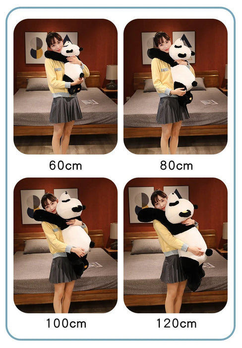 60 cm-120 cm Panda gigante giocattoli di peluche morbido cuscino per dormire cartone animato animale orso farcito bambola classica per bambini compleanno regali di Natale
