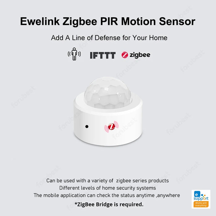 Zigbee 3.0 sensore di movimento umano PIR rilevatore a infrarossi allarme di sicurezza domestica intelligente controllo App Ewelink tramite Zigbee Bridge zigbe2mqtt