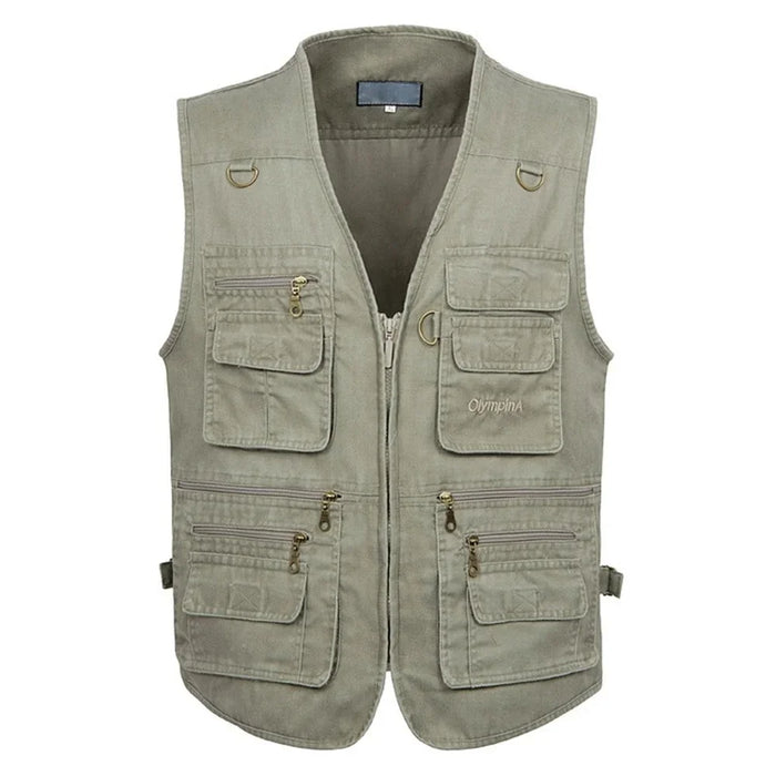8XL 9XL 10XL Nuovo maschio Casual Estate Gilet senza maniche in cotone di grandi dimensioni con molte 16 tasche Gilet fotografico multitasche da uomo