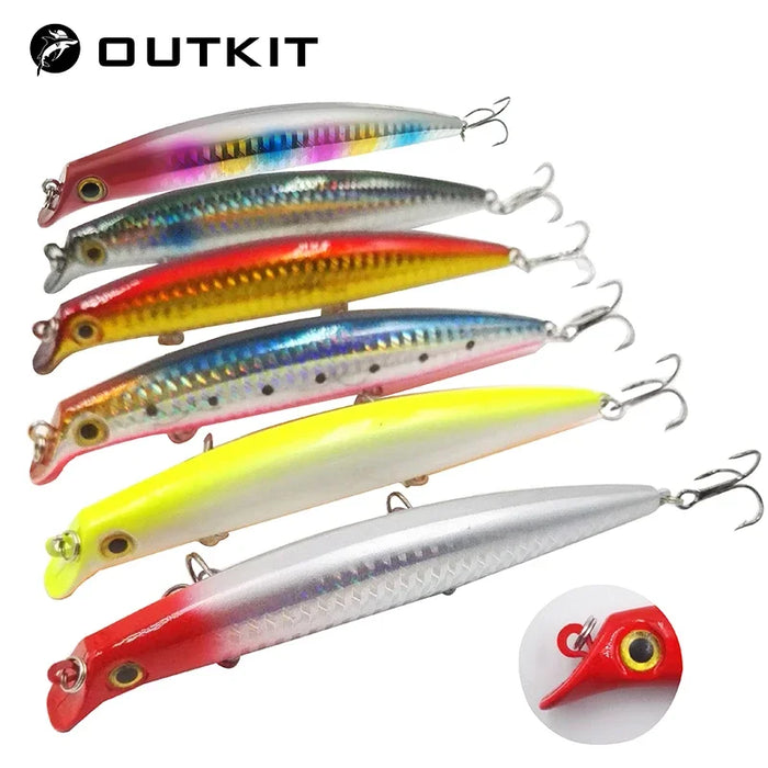 OUTKIT Richiamo di Pesca 1PC Laser Minnow 16g 12cm Wobbling Minnow Richiamo Galleggiante Esca Dura Pesca Wobblers Crankbait Artifici