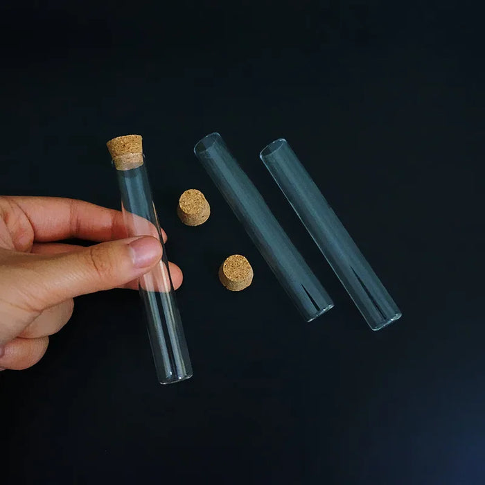 Provetta in vetro a fondo piatto 24 pz/lotto 15x100mm con tappi in sughero per tipi di TESTI