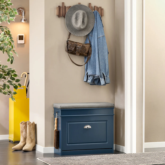 SoBuy FSR82-K Scarpiera Scarpiera con patta Panca per scarpe con cuscino del sedile cassettiera per scarpe Panca BHT circa: 60x51x24 cm