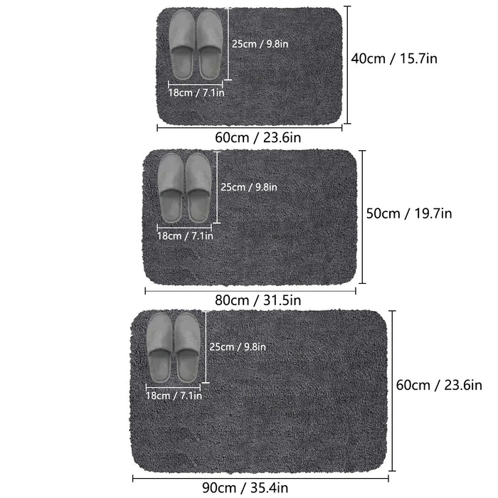 Tappetino da bagno assorbente per capelli lunghi, doccia pelosa, tappetino per pulire i piedi, tappetino antiscivolo per WC, tappetino da ingresso