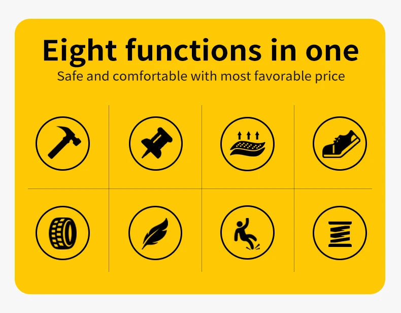 Nuove scarpe antinfortunistiche da uomo con bottone rotante, scarpe da lavoro anti-impatto e anti-perforanti, scarpe sportive da uomo alla moda e pro di sicurezza