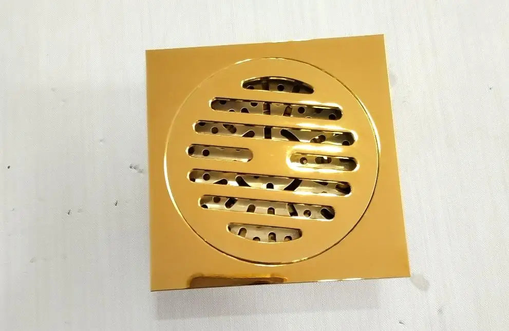 Ottone opaco nero stile quadrato rolse oro Scolapiatti per pavimenti oro Scarico per rifiuti Bagno nichel spazzolato Scarico per doccia DR087
