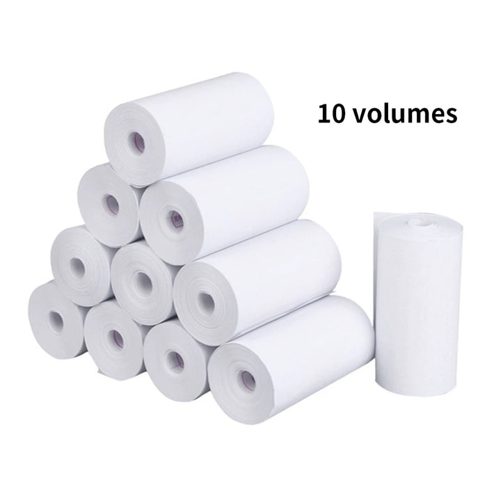 10 rotoli 57x25 MM carta termica bianca fotocamera per bambini stampa istantanea fotocamera per bambini carta da stampa accessori di ricambio parti