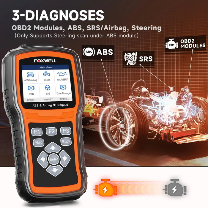 FOXWELL NT630 Plus OBD2 Scanner automobilistico Motore ABS SRS EPB OIL SAS Lettore di codici di calibrazione ODB OBD2 Strumento diagnostico per auto