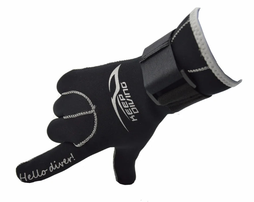 KEEP DIVING Guanti in neoprene genuino da 3 mm antigraffio e mantieni al caldo per immersioni subacquee nuoto invernale pesca subacquea kayak surf