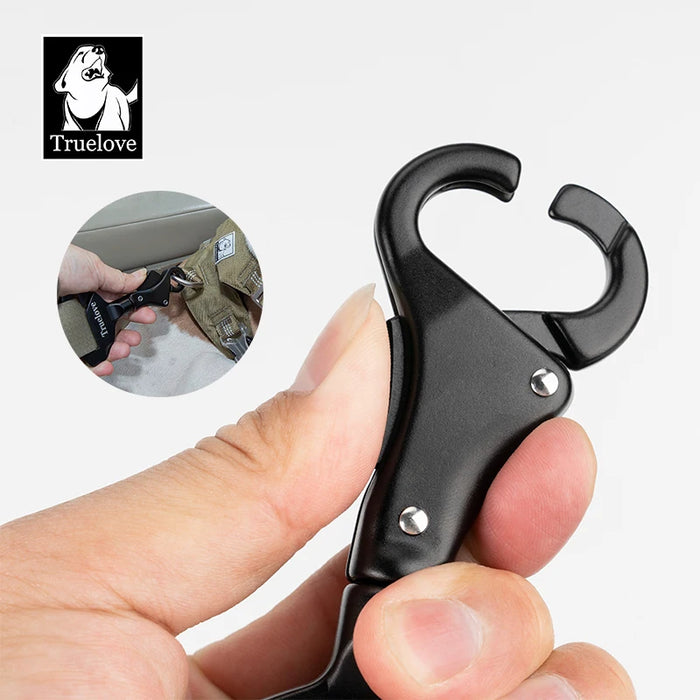Truelove Pet All Fibbia di sicurezza per cintura di sicurezza per auto con collare o imbracatura Lega di alluminio leggera di alta qualità portatile TLM1993