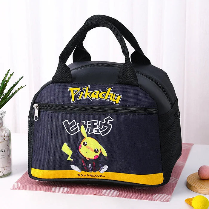 Borsa per il pranzo isolata Pikachu, borsa per il pranzo portatile, borsa termica pieghevole, perfetta per picnic scolastico in ufficio
