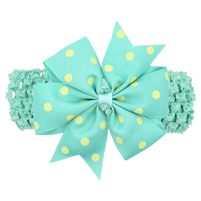 fascia per bambina Accessori per capelli per neonati fiocchi per fascia Copricapo Dot Neonato Regalo per bambini Nastro per neonati Panno per neonato Bowknot