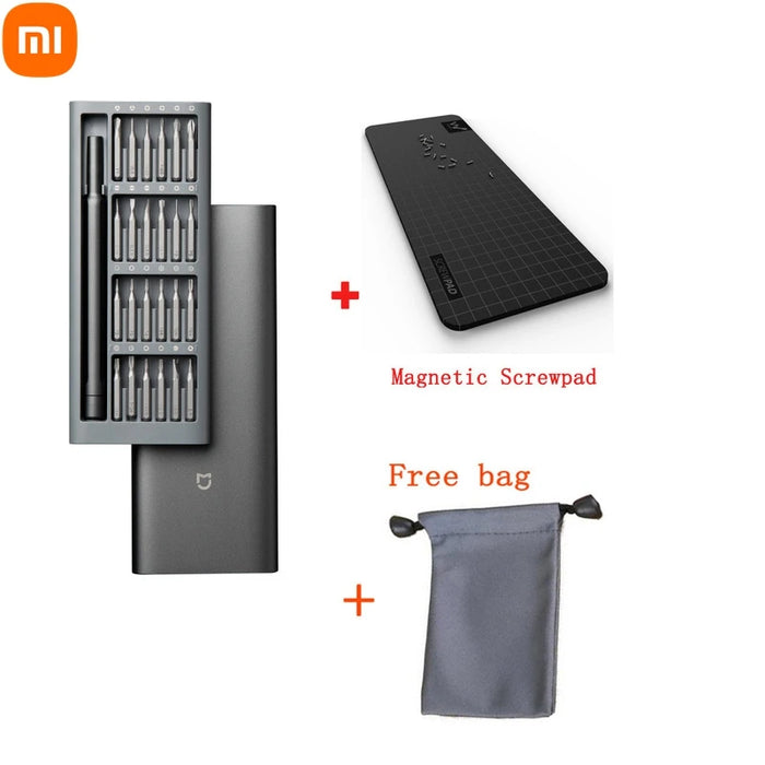 100% originale Xiaomi uso quotidiano cacciavite Kit Manua 24 punte magnetiche di precisione scatola di alluminio Set di cacciaviti fai da te Smart home