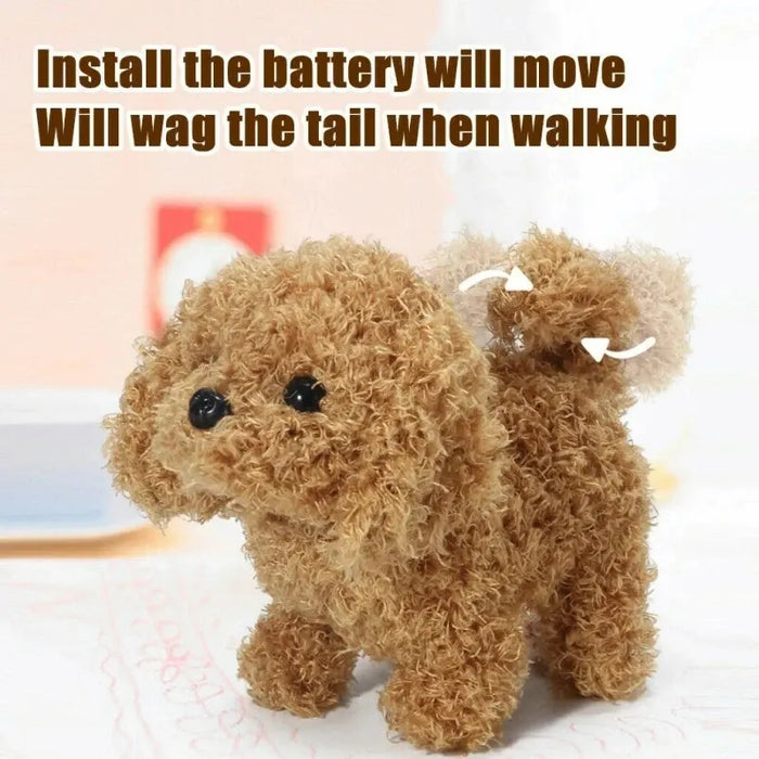 Realistico peluche simulazione cane intelligente giocattolo per bambini può camminare e chiamare elettrico peluche Robot cane bambino regalo di natale