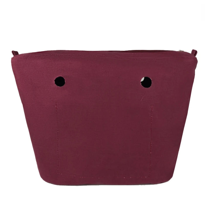 Nuovo formato classico Inserto impermeabile solido Fodera interna Inserto Tasca con cerniera per borsa Obag O Bag Accessori in silicone