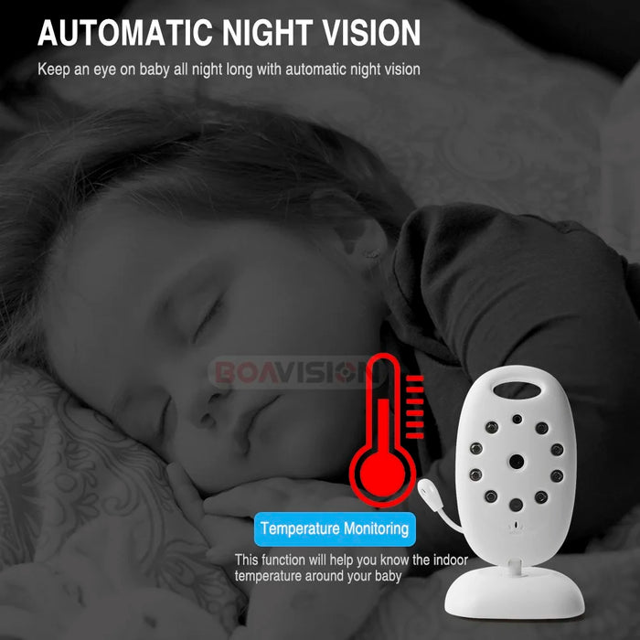 VB601 Video Baby Monitor Senza Fili 2.0'' LCD Baby Sitter 2 Vie Parlare di Visione Notturna Temperatura Security Nanny Telecamera 8 Ninne Nanne
