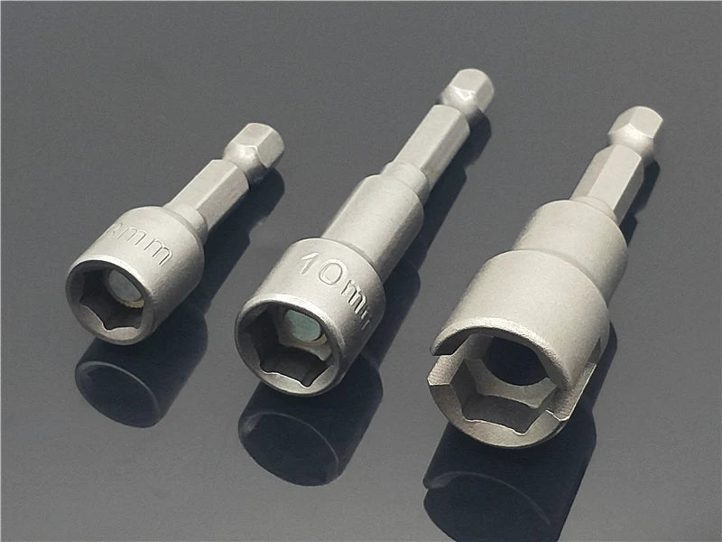 1PC Ugelli a manicotto con esagono incassato Forte set di driver per dadi magnetici Adattatore per punta da trapano Manicotto approvato dal vento Elettrico 6 8 10 13 17 19MM