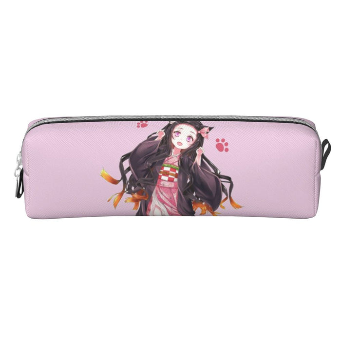 Nezuko astucci per gatti carini Cute Demon Slayer Pen Box Bag studente grande capacità studenti regali per la scuola Pencilcases