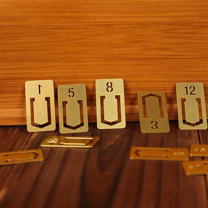 Segnalibro in rame da 12 pezzi Segnalibri in metallo retrò in ottone per notebook del viaggiatore Midori Accessori per pianificatori mensili Cancelleria vintage