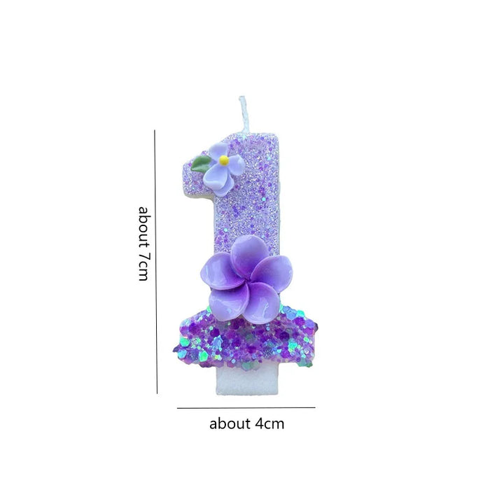 Fiore candela e titolari ricordi di compleanno decorazione candele ragazza ragazzo numero decorazioni di nozze articoli rituali lampade candele