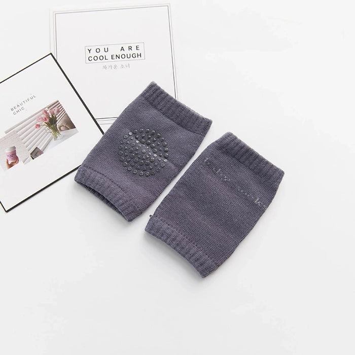 1 paio di ginocchiere per bambini ginocchiere per gattonare in cotone ginocchiere di sicurezza imbottiture per le gambe blu