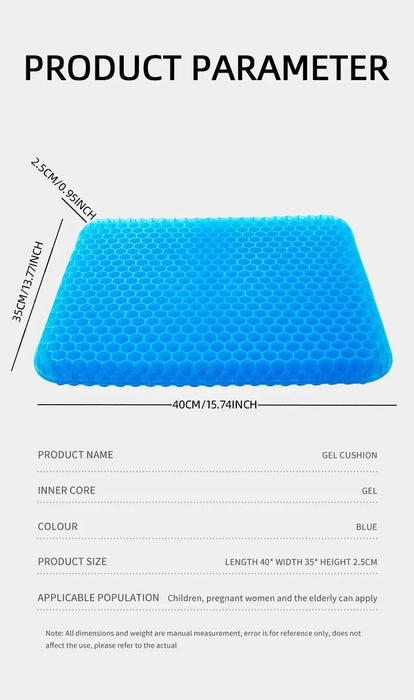 Cuscino del sedile in Gel Design estivo a nido d'ape traspirante per alleviare la pressione dolore al coccige posteriore-sedia a rotelle per ufficio a casa auto