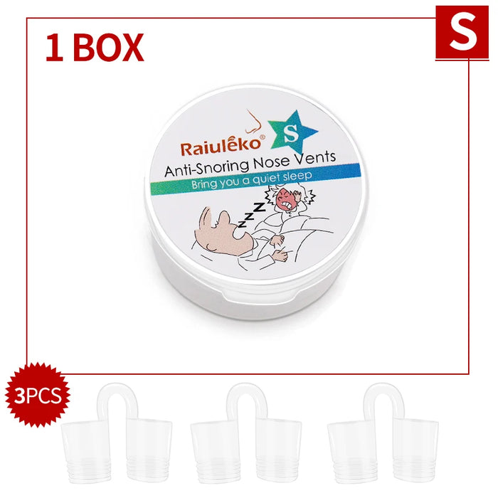 3 diverse dimensioni di dilatatore nasale anti-russamento in silicone morbido di grado medico, ventilazione facile da respirare, clip per il naso per l'aiuto del sonno