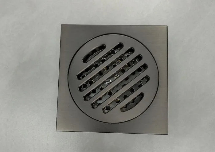 Ottone opaco nero stile quadrato rolse oro Scolapiatti per pavimenti oro Scarico per rifiuti Bagno nichel spazzolato Scarico per doccia DR087