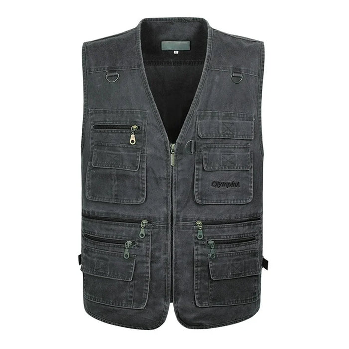 8XL 9XL 10XL Nuovo maschio Casual Estate Gilet senza maniche in cotone di grandi dimensioni con molte 16 tasche Gilet fotografico multitasche da uomo