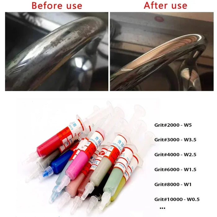 1/6/8/12 pezzi W0.5 ~ 40 Diamonde Rettifica Pasta lucidante Composto per lappatura Metallo Vetro Giada Ambra Lucidatura Utensili abrasivi