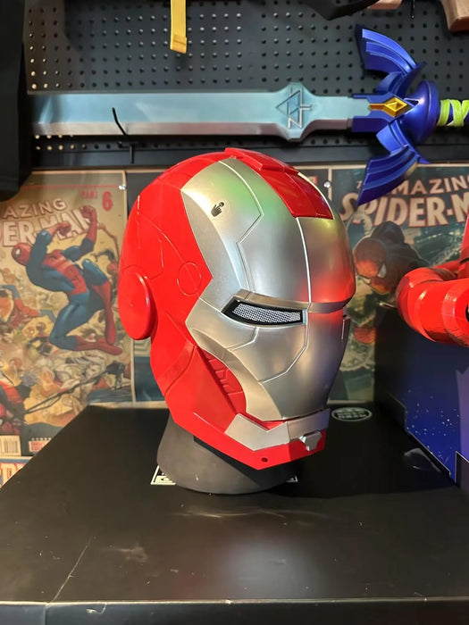 2025 New Iron Man Helmet Mk5 Jarvis Helmet Luminous Manual Opening And Closing Wearable Cool Children'S Cosplay Mask Toy Gift