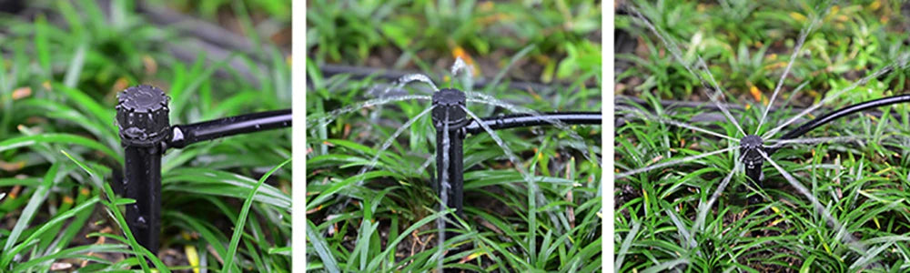 10 pz 8 fori a spillo gocciolatore irrigatore regolabile irrigazione a goccia emettitori con puntura giardino serra orticoltura dispositivo di irrigazione