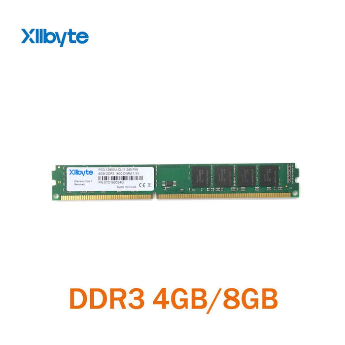 Xllbyte Nuova memoria sigillata DIMM DDR3 1333 Mhz 4 GB PC3-10600 per RAM desktop, buona qualità! Alta compatibilità!