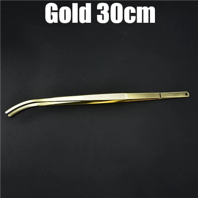 Pinzette per cucina e bar in acciaio inossidabile da 30 cm Pinze per alimenti Cucina Pinzette mediche Strumento da bar
