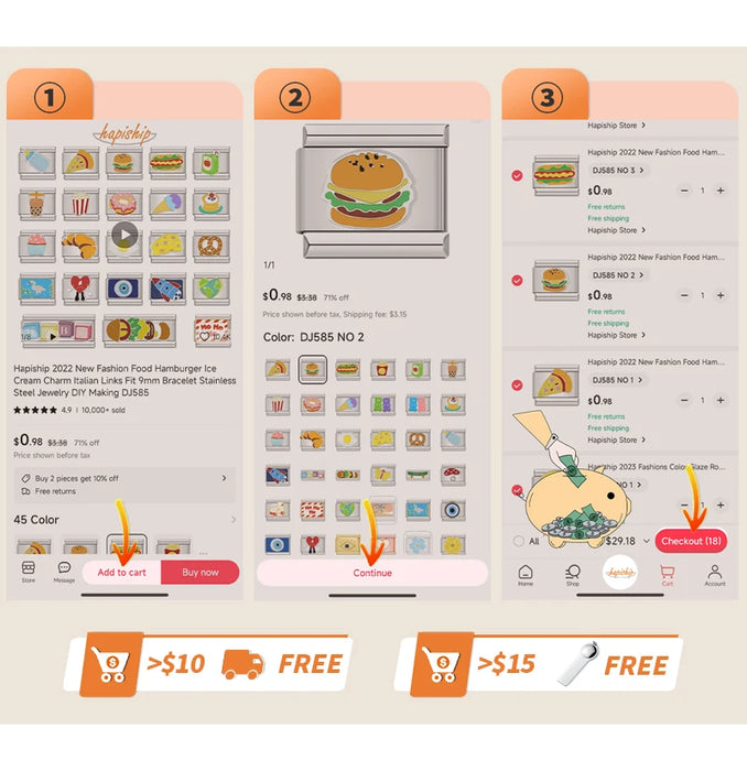 Hapiship originale margherita cavallo amore farfalla mamma cane moto elefante fascino braccialetto adatto creazione di gioielli in acciaio inossidabile DJ003