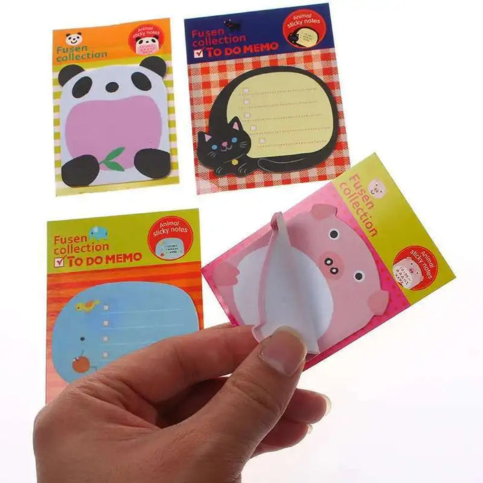 1 pz adesivo carino animale kawaii note adesive blocco note memo pad ufficio scuola forniture di cancelleria panda gatto lepre segnalibro post