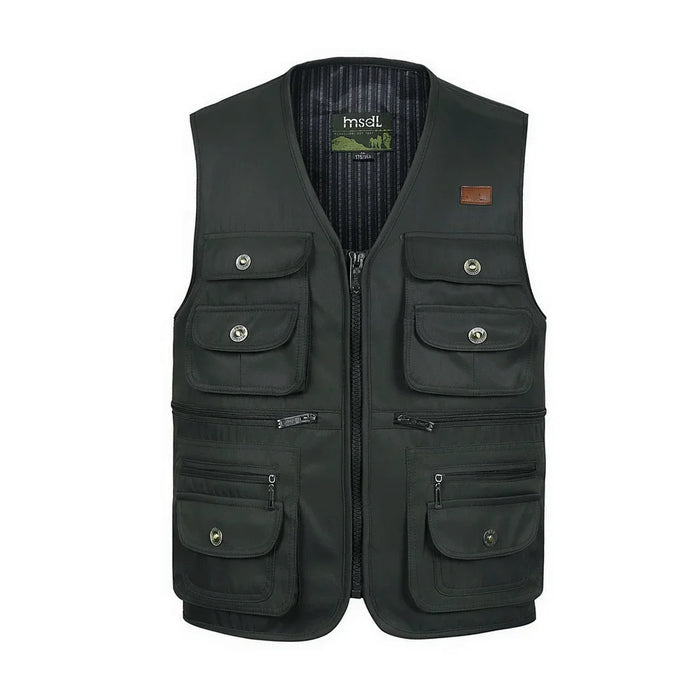 Gilet casual da moto da uomo di grandi dimensioni XL-4XL Gilet da uomo multitasche tattico moda Gilet da uomo di alta qualità