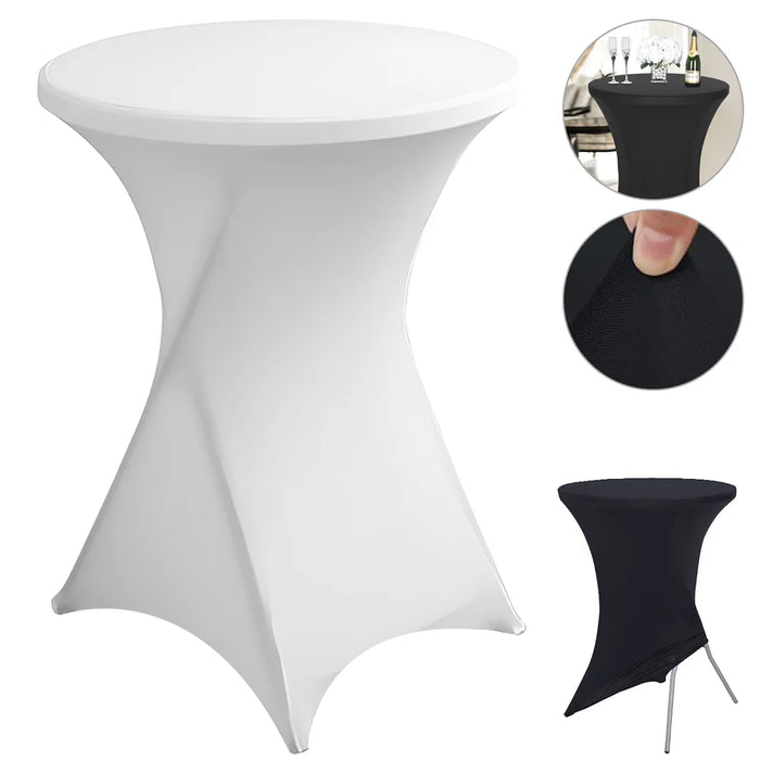 2 pezzi tovaglia elasticizzata tovaglia da cocktail tovaglia in spandex bar hotel festa matrimonio tovaglia altezza elasticizzata